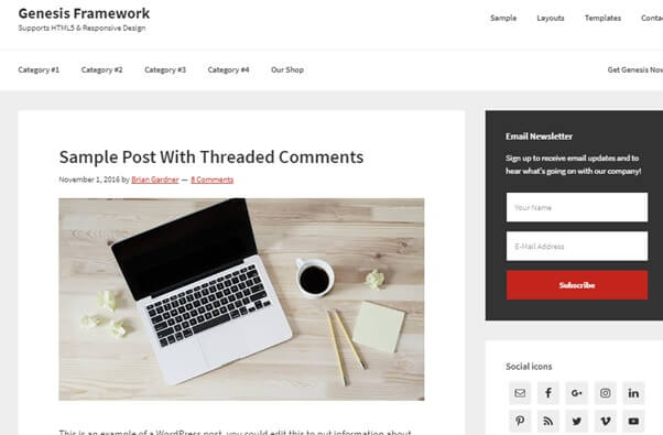 Wordpress seo themes for blog