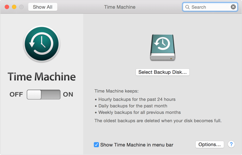 time machine backup